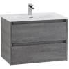 Тумба под раковину Belbagno Kraft KRAFT-700-2C-SO-CG 70x46x50 Cemento Grigio подвесная с двумя выкатными ящиками фото 2