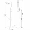 Смеситель для раковины Abber Wasserfall AF8640B напольный, черный матовый фото 4