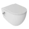 Унитаз подвесной Isvea Infinity 10NFS1005I-2L + 40KF0201I-S безободковый, с крышкой-сиденьем микролифт, с функцией биде, белый матовый
