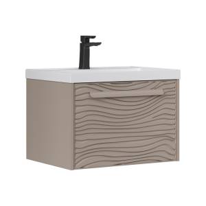 Тумба под раковину Equil Gleam tpGLEAM60.1Y-25 подвесная, амарок, дуб вотан, 59x45