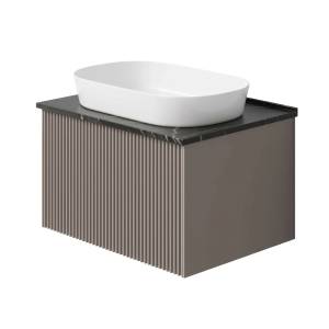 Тумба с раковиной La Fenice Terra Cappuccino NFNC-01-TER-C-60-3-M-GB бежевая матовая, 60 см