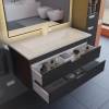 Тумба с раковиной Uperwood Modul 393020553 подвесная, матовая, черная, 100 см фото 6