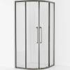 Душевой уголок Cezares Relax RELAX-304-R-2-100-C-GM профиль Оружейная сталь, стекло прозрачное, 100x100