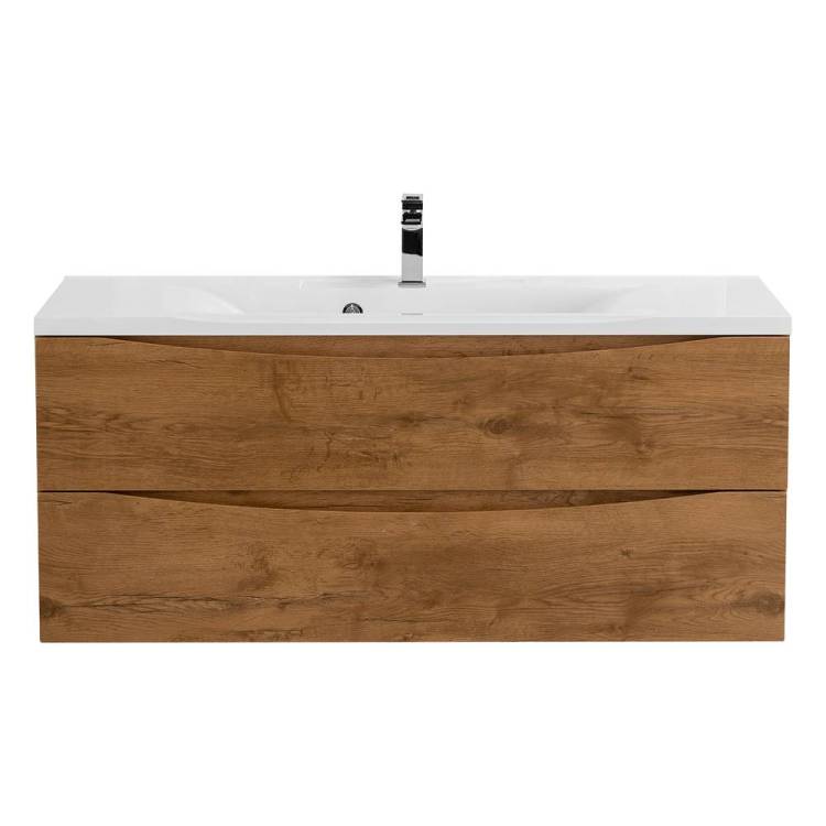 Тумба под раковину Belbagno Marino MARINO-1100-2C-SO-RN-P 110x45x50 Rovere Nature подвесная с двумя выкатными ящиками