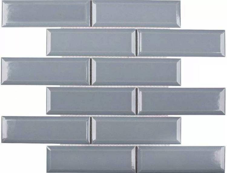 Мозаика StarMosaic Brick & Metro KM41843 Metro Bluish-Grey Glossy 4.5х14.5 28.7х29.5х6.5