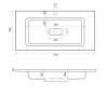 Раковина Uperwood Modul 2911020340 белая глянцевая, 80x45 фото 7