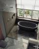 Душевая перегородка MaybahGlass MGD-697-5у 79x195, стекло бронза матовая 8 мм, профиль хром матовый фото 3