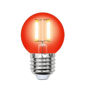 Лампа светодиодная филаментная Uniel Air Color LED-G45-5W/RED/E27 GLA02RD