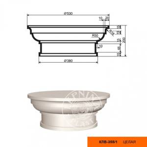 Капитель колонны LepninaPlast КЛВ-355/1 53x53x20