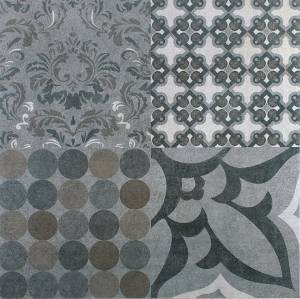 Керамогранит Kerama Marazzi Королевская дорога SG614720R обрезной орнамент серый 60x60