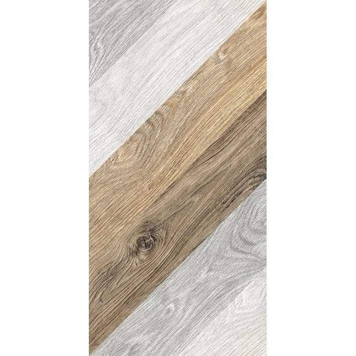 Керамогранит Керамин Ноттингем 7Д Тип 2 Серый Шеврон 30x60