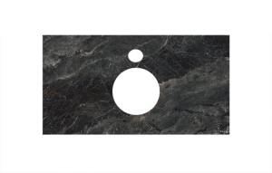 Столешница Kerama Marazzi Plaza 80 Риальто Темный Серый лаппатированный для накладных раковин