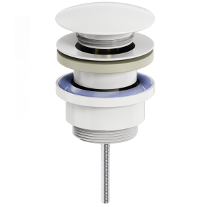 Донный клапан Wonzon & Woghand WW-88SS07-MW для раковины, белый матовый