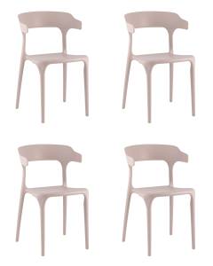 Набор из 4 стульев Stool Group Neo SL-7082 cream 90574 X4 нежно-розовый, пластик