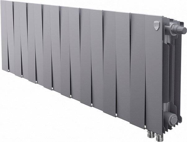 Радиатор биметаллический Royal Thermo Piano Forte 300 VDR silver satin, 16 секций