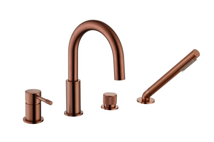 Смеситель для ванны Boheme Uno 460-CB Copper Brushed