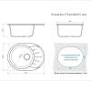 Мойка кухонная Maretti Kitchen MR575-BL черный, 57.5x44 фото 3