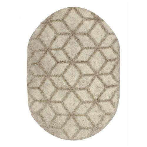 Ковер Kaplancer Reflex S757C 66 CREAM/CREAM Овал 1.2x1.7
