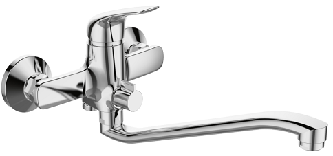 Смеситель универсальный Avrora GLADE AV3033 с поворотным изливом, хром