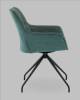 Кресло Stool Group Кимберли AV 344 W696/K15-K20PM-9005 зеленый, рогожка, замша, вращающееся фото 4