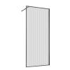 Душевая перегородка Vincea Walk-In VSW-1HP100FLGM профиль вороненая сталь, стекло рифленое, 100x200 фото 5