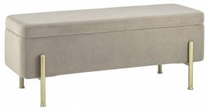 Банкетка-сундук Stool Group Болейн 20A544VF-MOMO-3 с ящиком, велюр бежевый 110x42