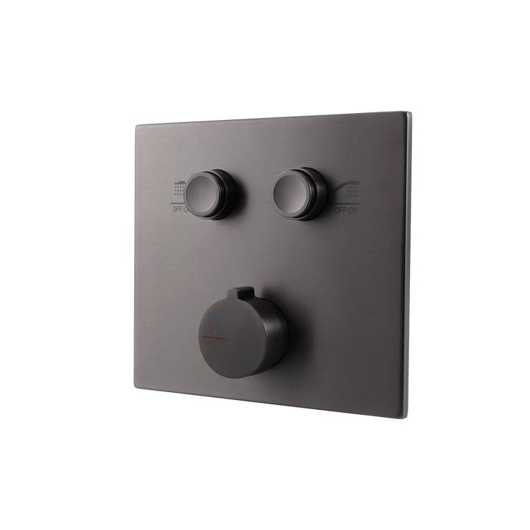 Смеситель для ванны Vincea VSCV-421GM встраиваемый, двухфункциональный, вороненая сталь