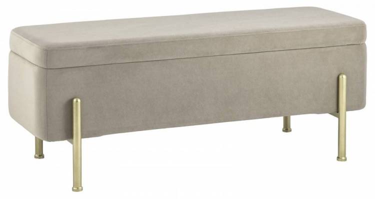 Банкетка-сундук Stool Group Болейн 20A544VF-MOMO-3 с ящиком, велюр бежевый 110x42