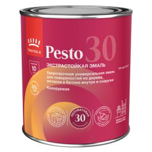 Эмаль универсальная Tikkivala Pesto 30 полуматовая база C 0.9 л
