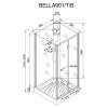Душевая кабина Cerutti Spa BELLA901B без крыши, квадратный низкий поддон фото 8