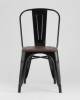 Набор из 6 стульев Stool Group Tolix YD-H440B-W LG-01 X6 черный глянцевый, темное дерево фото 11