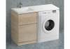 Тумба с раковиной Belbagno Kraft-Lvd KRAFT-LVD-580/1200-2C-PIA-RNN 58x48x88 Rovere Nebrasca Nature напольная с двумя выкатными ящиками фото 2