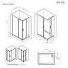 Душевой уголок Am.Pm Gem W90G-403-120280-MT профиль хром, стекло прозрачное, 120x80 фото 11