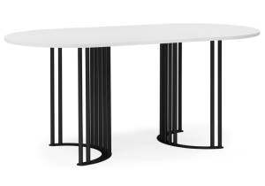 Стол Notta Хьюго О 620374 белая шагрень пленка, черный 160x90x75.5