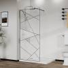 Душевая перегородка Azario Walk-In AZ-271-110-MGR-CGP профиль графит матовый, графический принт, 110x195 фото 2