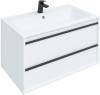 Тумба с раковиной Aquanet Lino 90 белый матовый