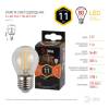 Лампа светодиодная филаментная ЭРА E27 11W 2700K прозрачная F-LED P45-11w-827-E27 Б0047013 фото 3