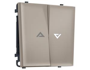 Комплект механизма 2-клавишного выключателя Ambrella Volt Sigma MS364455 серо-бежевый матовый