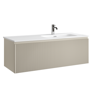 Тумба под раковину Sancos Snob R 1.0 SNR1.0120RCE c одним ящиком Soft close, Beige Soft, 119.5x44.5x40.6