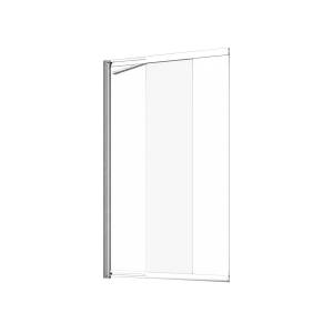 Шторка на ванну Wasserkraft Main 41S02-80 WS Fixed профиль хром, стекло прозрачное, 80x140