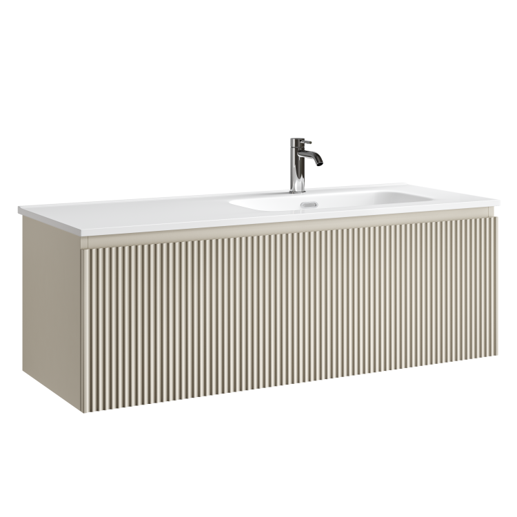 Тумба под раковину Sancos Snob R 1.0 SNR1.0120RCE c одним ящиком Soft close, Beige Soft, 119.5x44.5x40.6