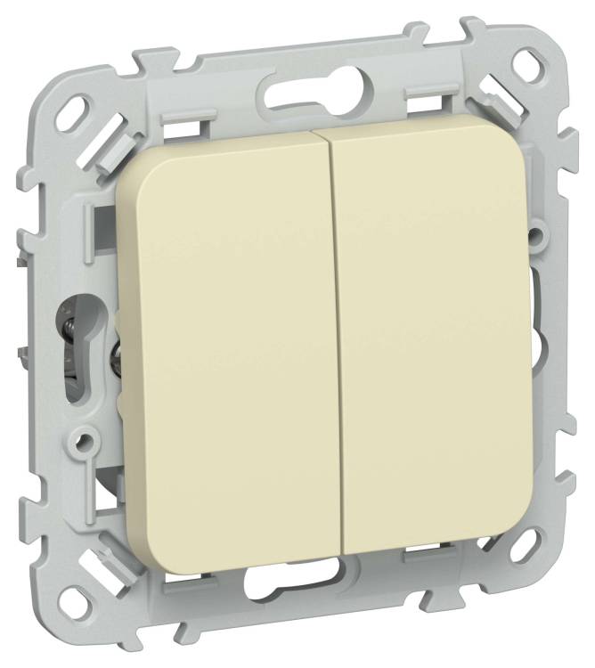 Выключатель 2-клавишный проходной IEK Flite FI-V28-0-10-1-K87 навахо