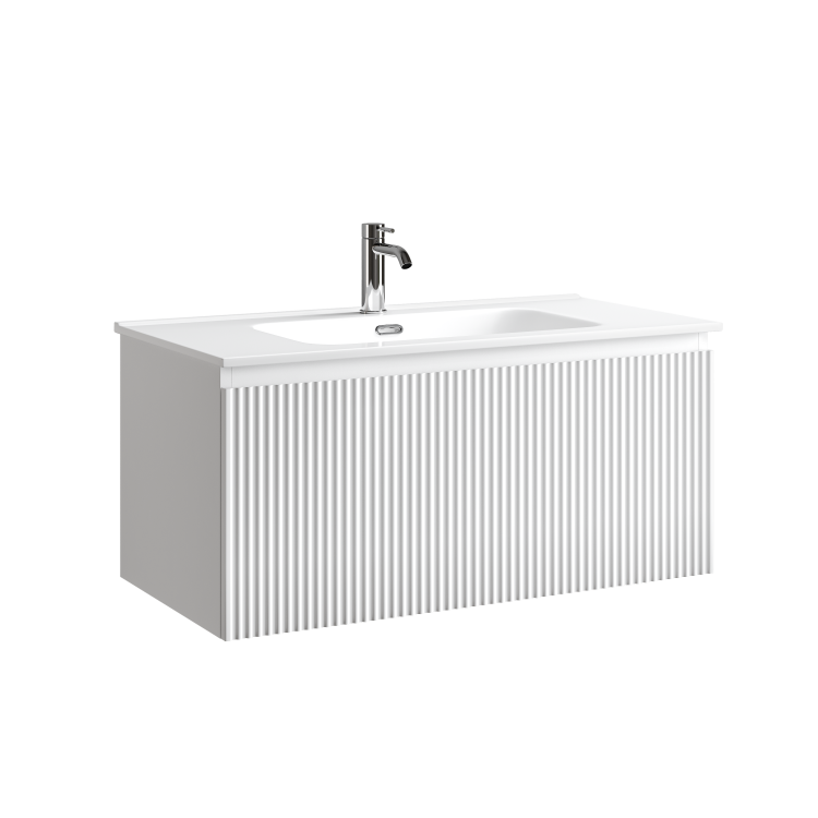 Тумба с раковиной Sancos Snob R 1.0 Bianco, 90x42.6