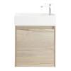 Тумба с раковиной Belbagno Kraft Mini KRAFT MINI-500/260-1A-SO-RGB-L 45x25x50 Rovere Galifax Bianco подвесная с распашной дверцей, левосторонняя