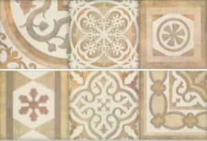 Декор Porcelanite Dos 9512 Composicion Retro II Arena 30x90