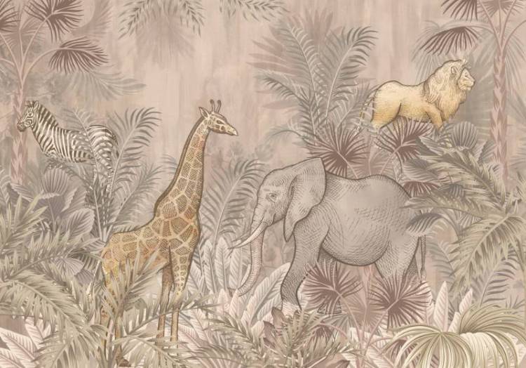 3D Фотообои Artegrafico «Экзотический пейзаж в тёплых тонах» FN-020 акварель