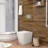 Унитаз приставной Teymi Helmi HD T40108 безободковый, с сиденьем микролифт, белый фото 4