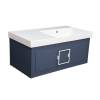 Тумба с раковиной La Fenice Cubo FNC-01-CUB-BG-90 Синий L, ручка хром
