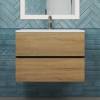 Тумба под раковину Uperwood Barsa 2930205157 подвесная, черная, дуб сонома, 70 см фото 4
