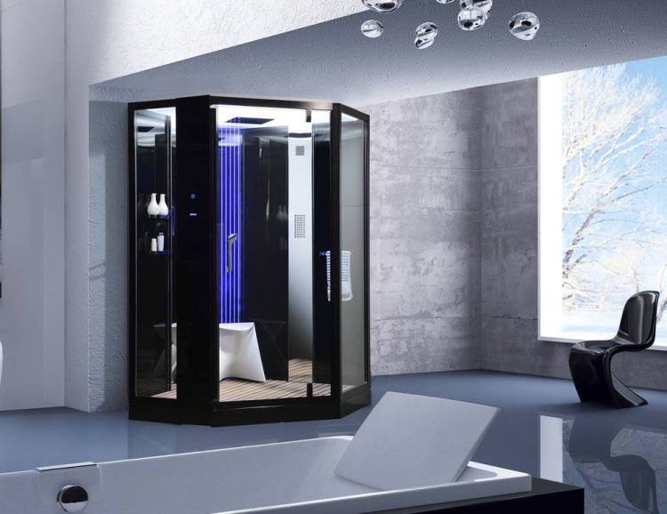 Душевая кабина Orans 89106B0LH черный, 130x130x220